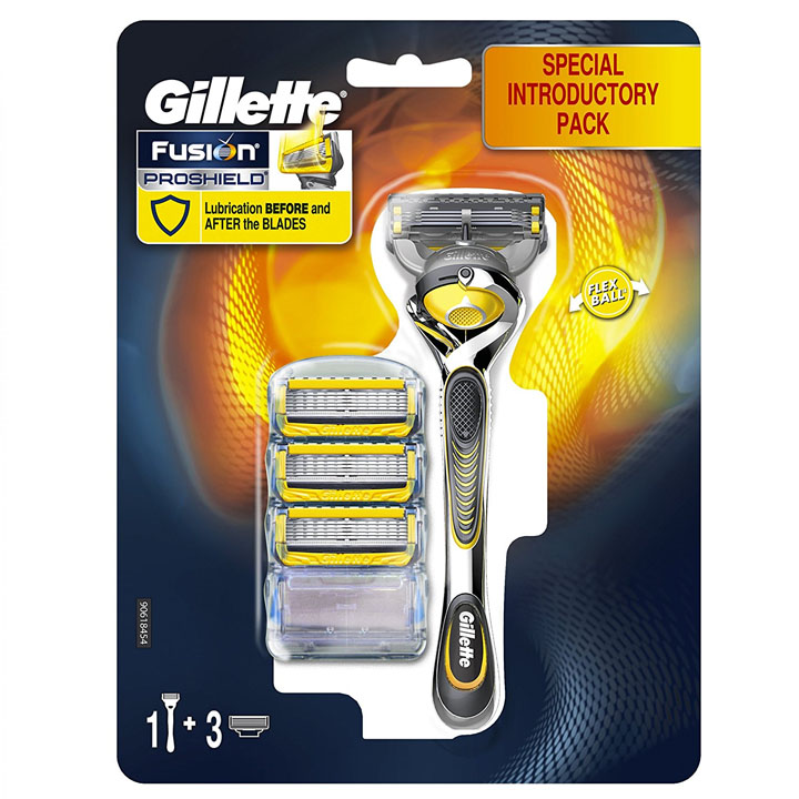 Gilette ProShield 1+3 kpl vaihtoteriä + partahöylä
